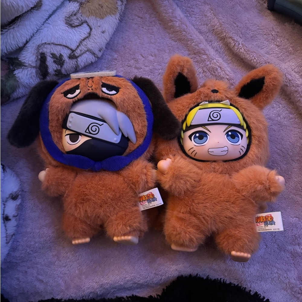 TOP TOY X Naruto Shippuden "Beast Party" Series Plush Keychain KAKASHI NARUTO